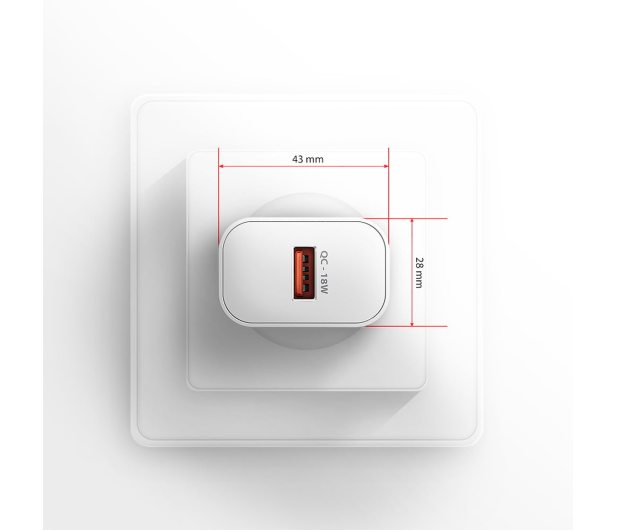 AXAGON ACU-QC18W QC 18W, 1x port USB-A, QC3.0/AFC/FCP/SMART Biała - 1485400 - zdjęcie 6